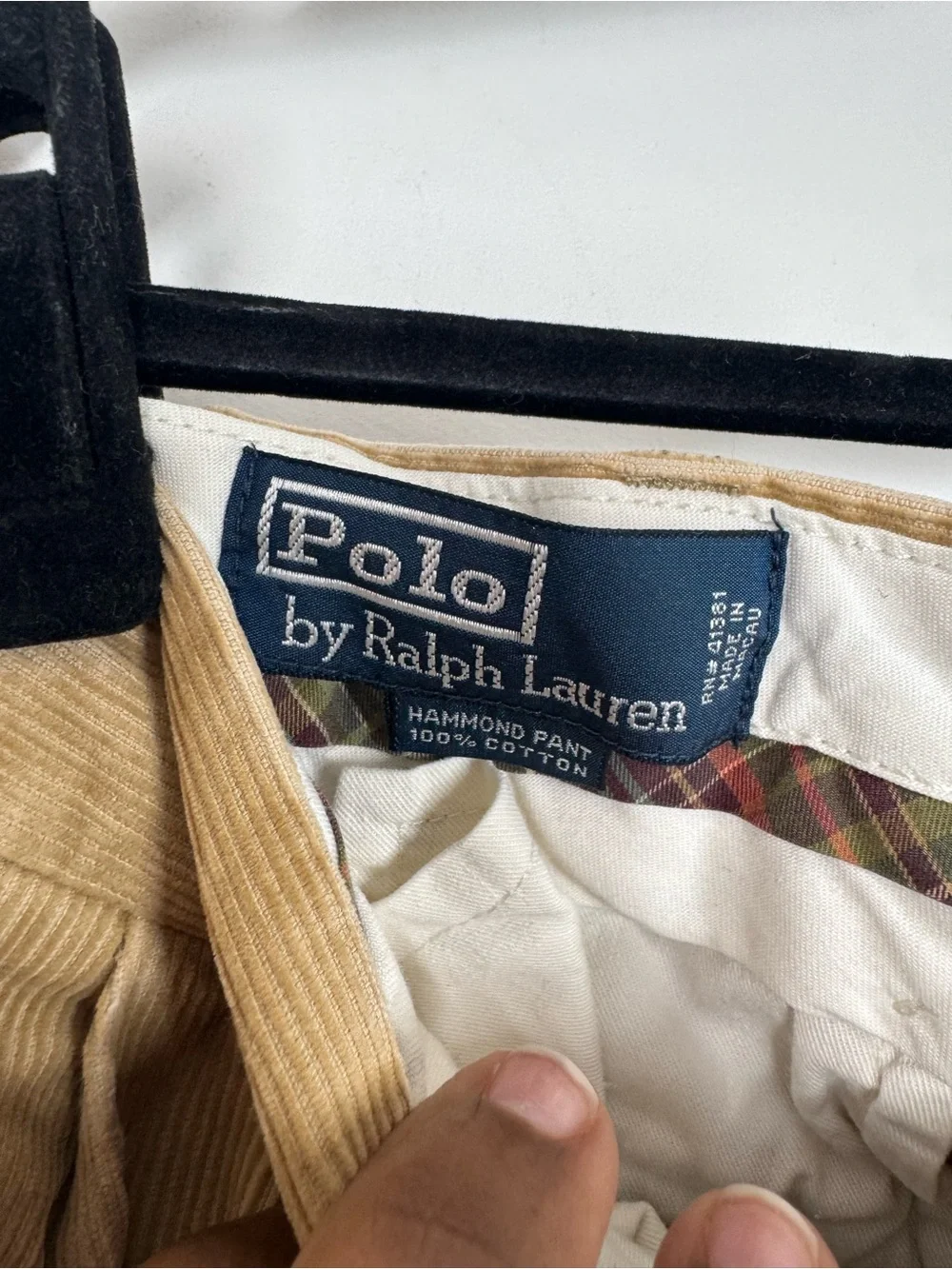 Polo Ralph Lauren Pants HAMMOND Corduroy Pleated Straight Leg